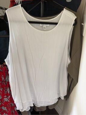 Cristina B. White Layered Sleeveless Camisole